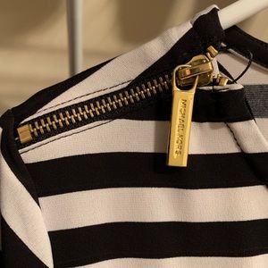 Black and white stripped dress size L